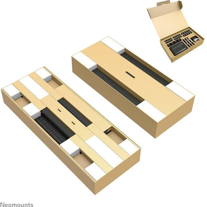 Produktbild Neomounts Rollwagen 1200x600 -160kg 75-115"/elektrisch höv/schwarz (115")