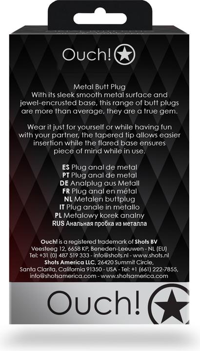 Produktbild Ouch! Round Gem Butt Plug - Medium