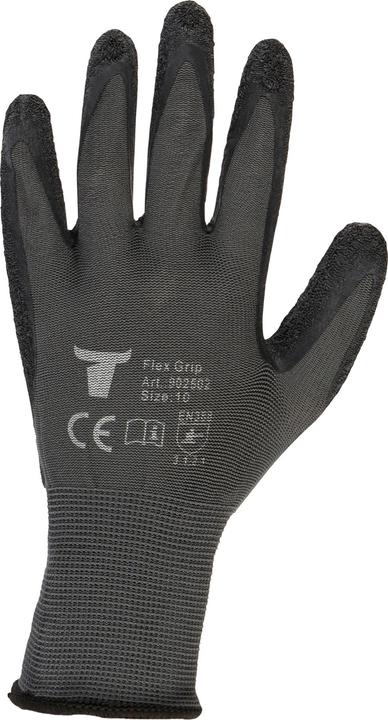 Stier Montagehandschuh Flex Grip Naturlatexbeschichtung grau/schwarz Grösse 11