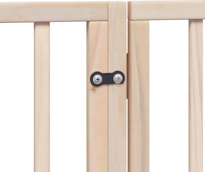 Produktbild VidaXL Hundetor mit Tür Faltbar Hundegitter Schutzgitter 6-tlg. Pappelholz (6 cm)