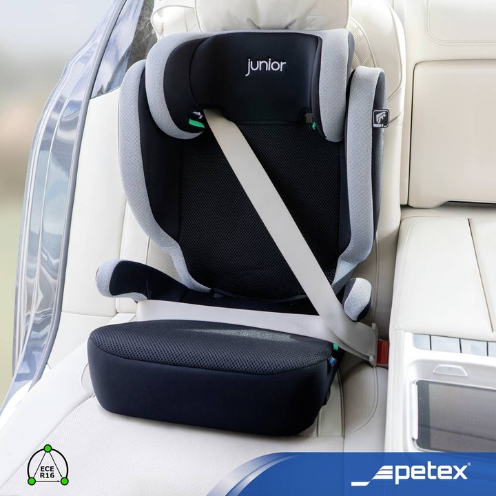 Actual product image Petex Basic Plus 1601 grey HDPE according to ECE R129 Child seat grey (Child seat, ECE R129/i-Size Standard)