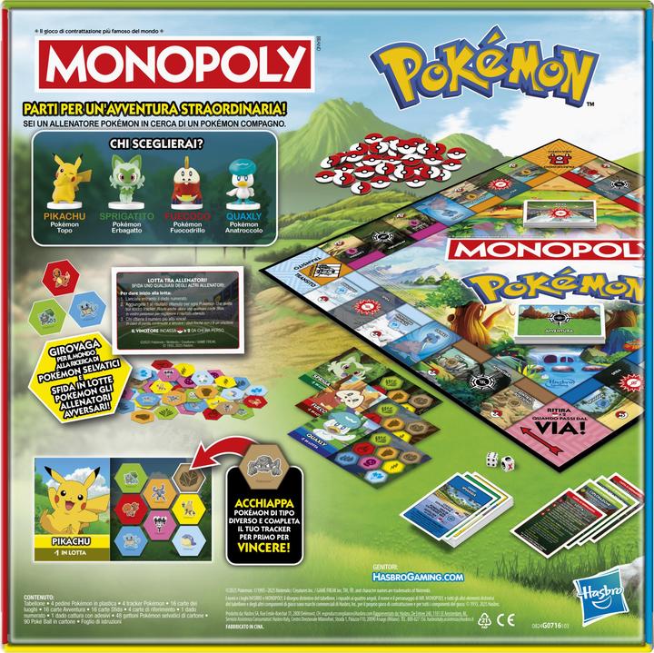 Produktbild Monopoly Pokémon Edition Brettspiel (Italienisch, 2 - 4 Spieler)