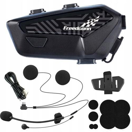 Productafbeelding FreedConn F1 Plus V2 EU BT 5.4+EDR motorcycle intercom range up to 500 m SPEAKS POLISH (Set van 1)