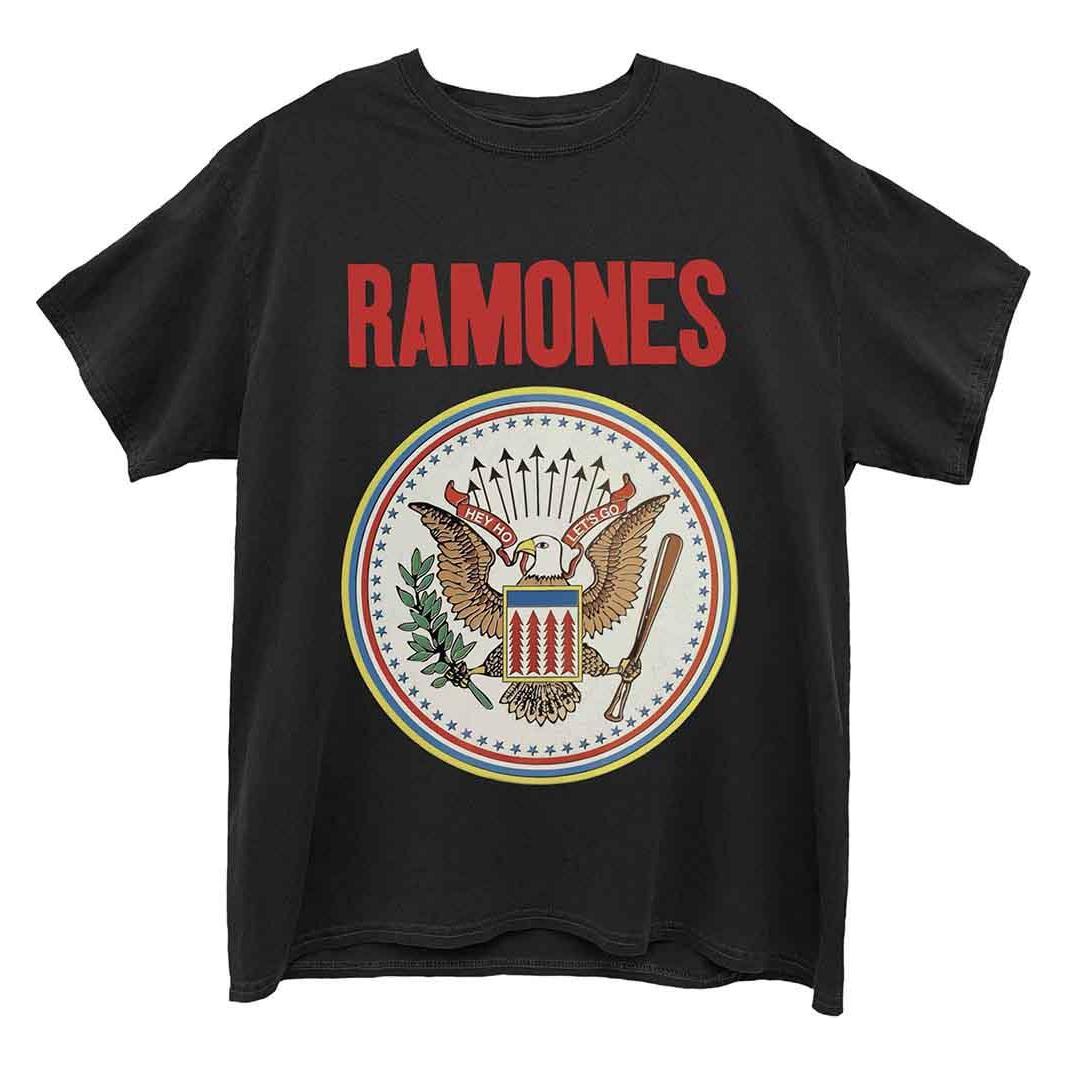 Ramones, Herren, Shirts, Full Colour Seal, Schwarz, (M)