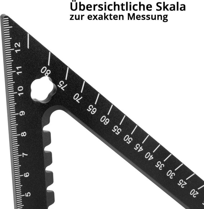 Actual product image Stahlwerk Angle triangle with stop and marking needle Aluminium