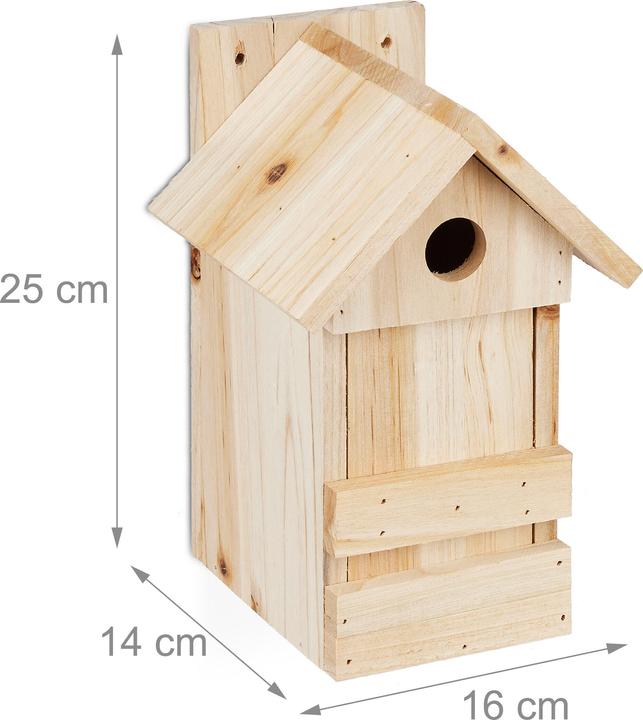 Actual product image Relaxdays Nesting Box, Hanging Birdhouse