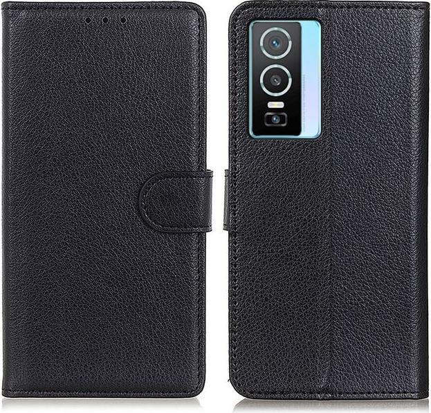 Actual product image MU Classic Litchi Leather Bookcover Series (Vivo Y76s, Vivo Y76 5G)