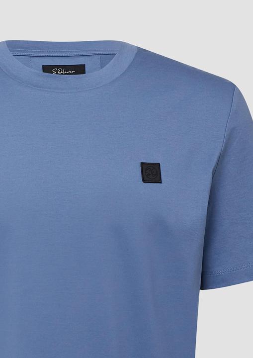 Produktbild S.Oliver T-Shirt T-Shirt aus merzerisierter Baumwolle mit Logo-Detail (M)