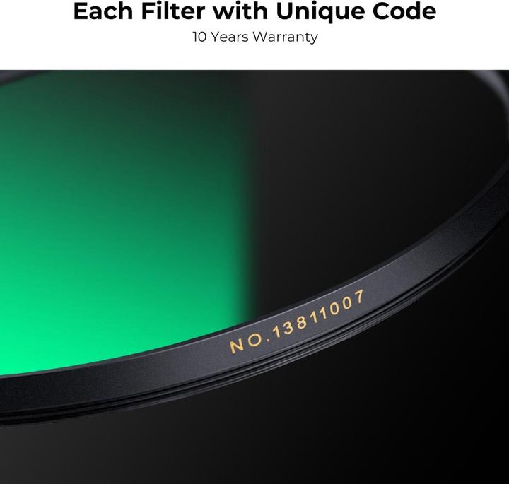 Produktbild K&F Concept 49MM Brass Frame MCUV Filter HD Waterproof Anti-Scratch Green Coated (Nano-X Pro Series)