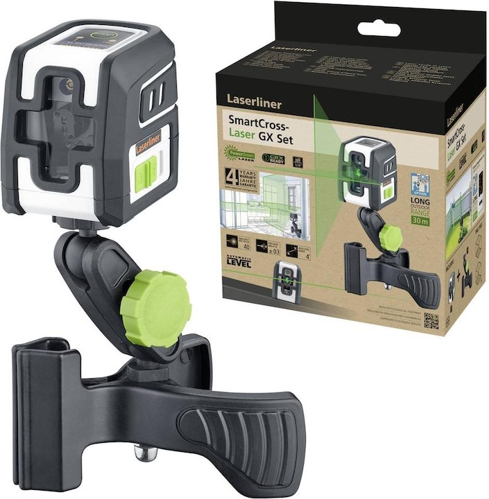 Actual product image Laserliner SmartCross-Laser GX Set Cross line laser Range (max.): 40 m