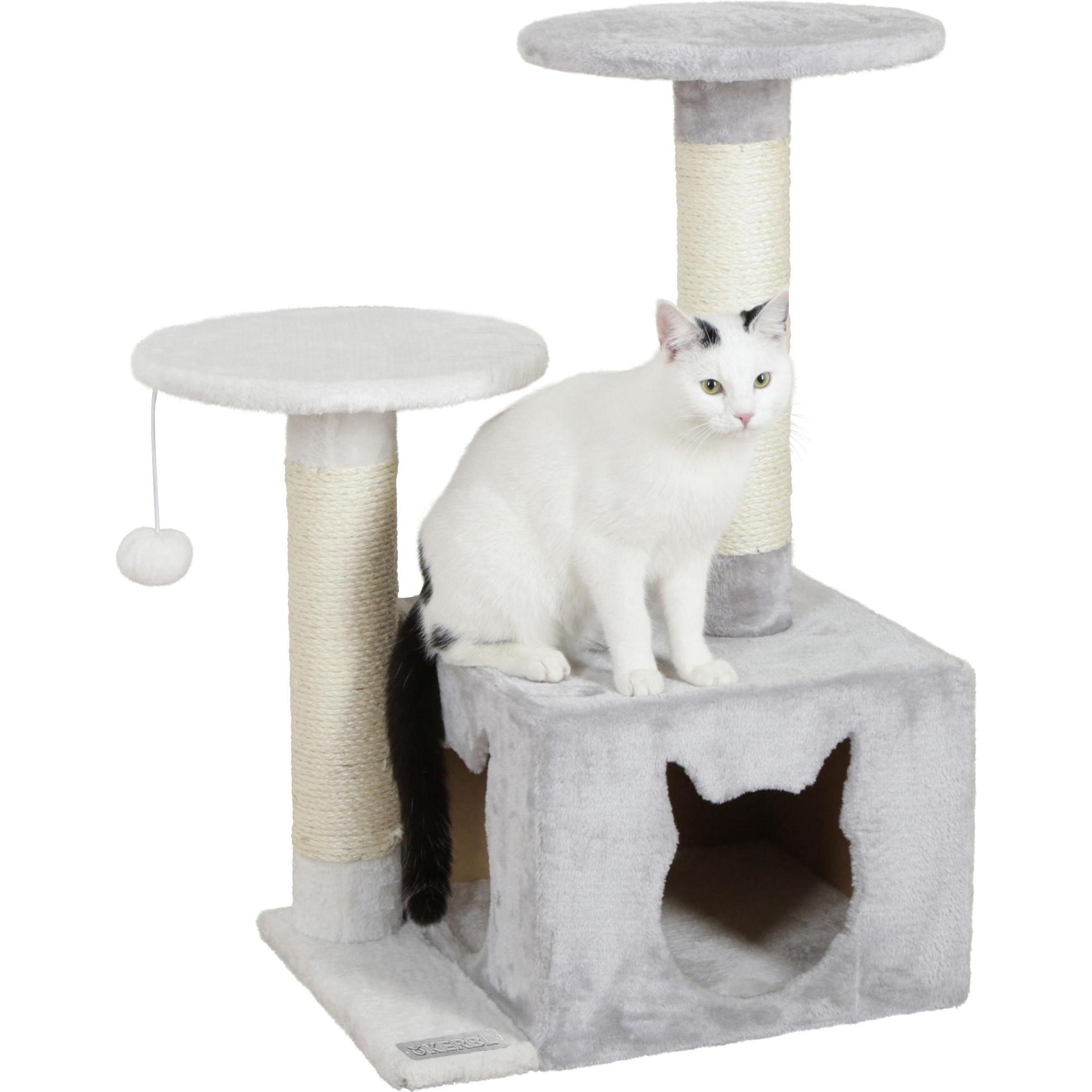 Kerbl Arbre à chat Saphir Light 80 cm Blanc et gris