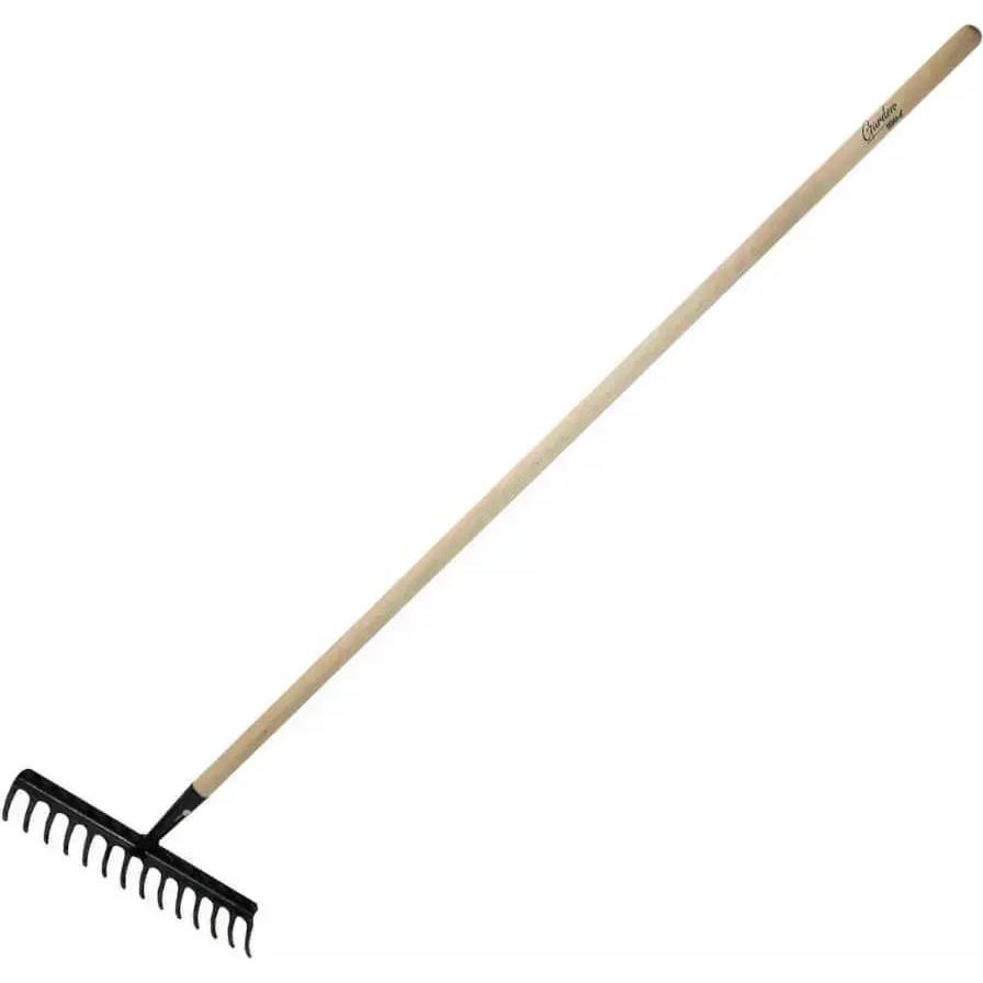 Dedra 14-zackige Rechenschaft mit Holzschaft 132 cm (80C051)