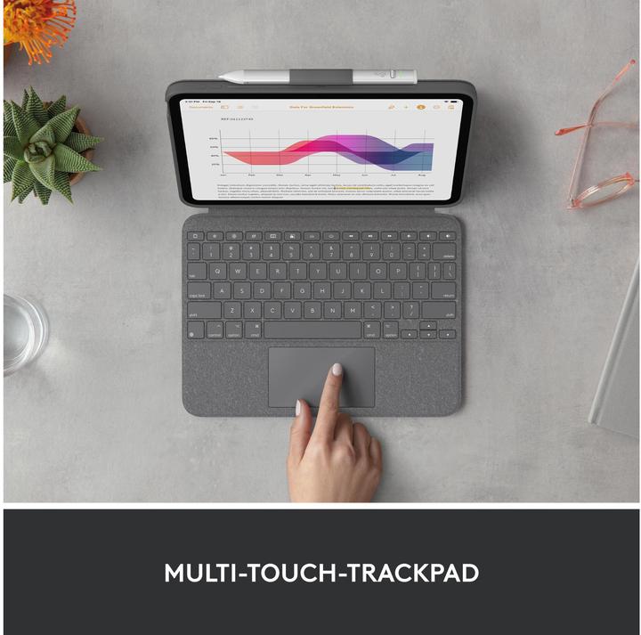 Immagine prodotto Logitech Combo Touch Per Ipad (10a Generazione) (CH, iPad 2022 (10a generazione), iPad 11)