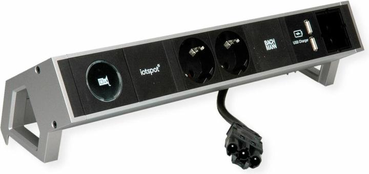 Actual product image Bachmann DESK2 1xIOTspot 2xCEE7/3 USB Charger 1xABD 0.2m GST18 (3x, CEE 7/3)