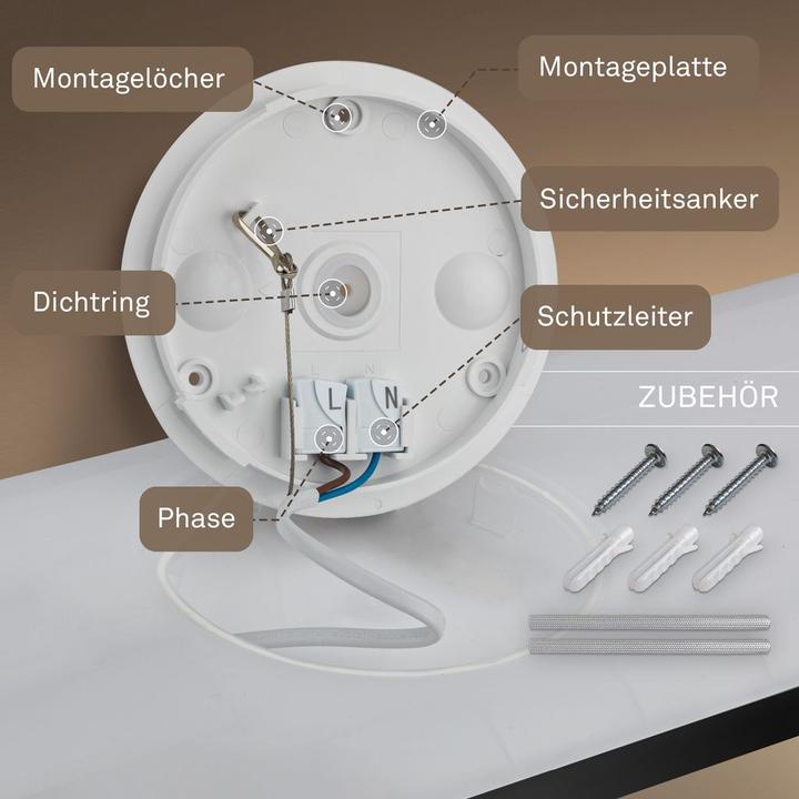 B.K.Licht SHALLOW ultraflaches LED Panel, IP44, schwarz, 580x200 (3000 lm)