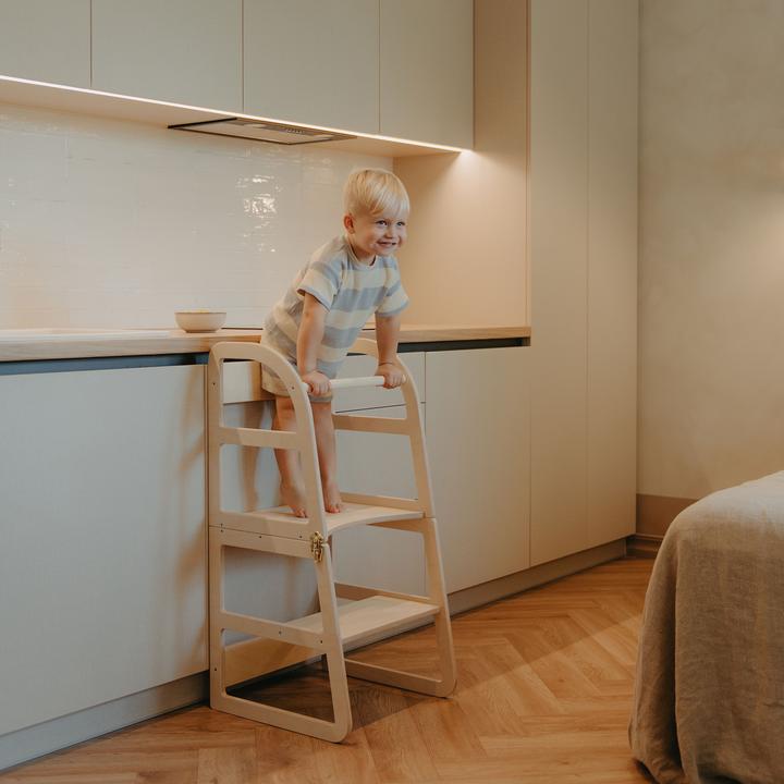 Actual product image Leg&go Transformable Kitchen Tower, Natural (40 x 45 x 90 cm)