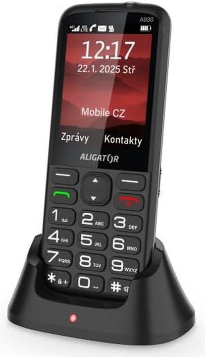 Immagine prodotto Aligator Telefono cellulare per anziani con tasti grandi, SOS e localizzatore GPS, display a colori, Dual SIM (2.80", 1.90 Mpx)
