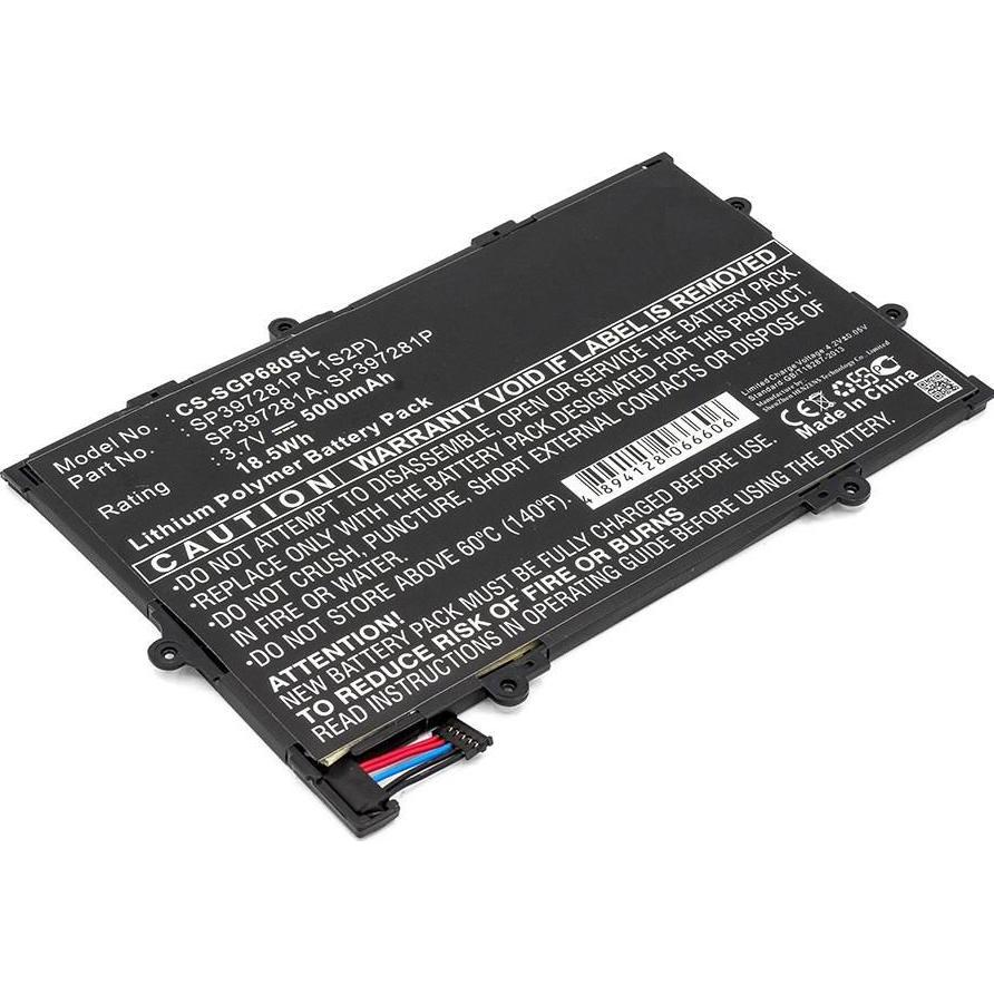 CoreParts Battery for Samsung Tablet (5000 mAh), Notebook Akku, Schwarz
