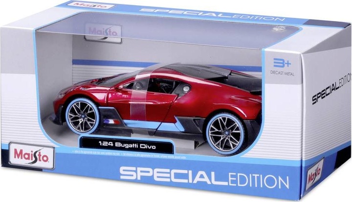 Actual product image Maisto Bugatti Divo 1/24 red