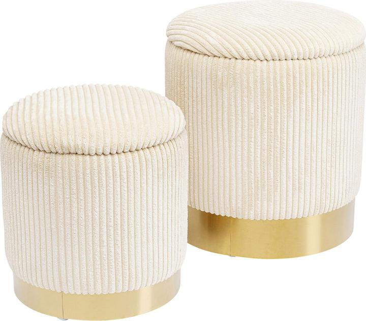Kare Design Tabouret Plush (lot de 2)
