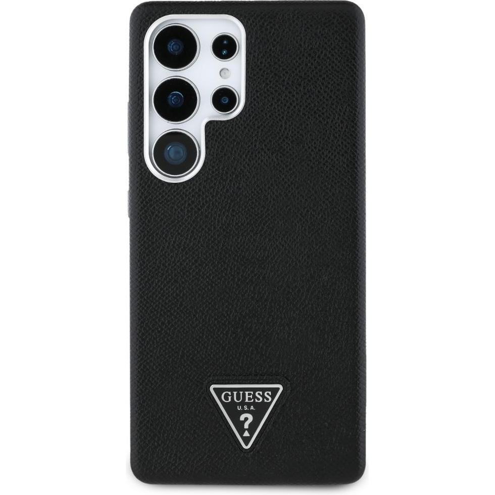 Thumbnail - Guess Grained Triangle Logo MagSafe case for Samsung Galaxy S25 Ultra - black, Tastenhandy, Schwarz