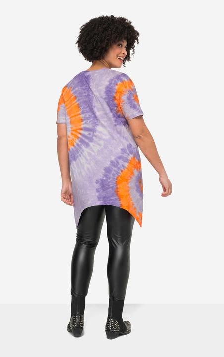 Actual product image Angel of Style Half-Sleeve Crew Neck Pointed Hem Batik Print T-Shirt (48)