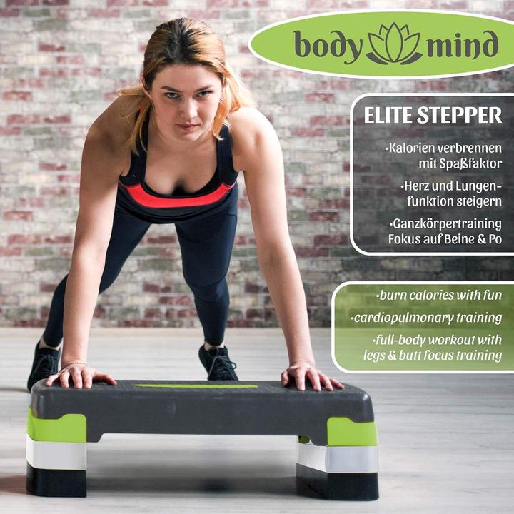 Produktbild Body & Mind Elite Board - Aerobic Steppbrett mit Anti-Rutsch-Matte