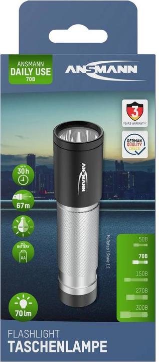 Actual product image Ansmann LED torch Daily Use 70B incl. 1xAA 1600-0427 (9.60 cm, 70 lm)