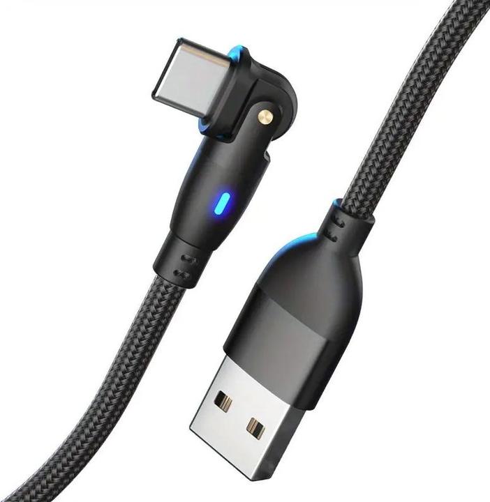 Actual product image Cbx 180 Grad Winkel Ladekabel USB-C / USB-A, 3m (3 m)