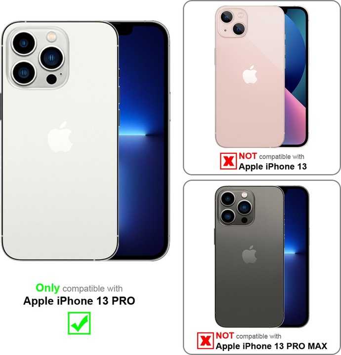 Productafbeelding Cadorabo Boek Invis. Magnetisch deksel (Apple iPhone 13 Pro)