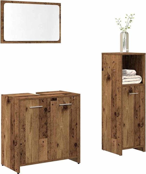 Immagine prodotto VidaXL 3-tlg. Badmöbel-Set Altholz-Optik Holzwerkstoff Badmöbelset