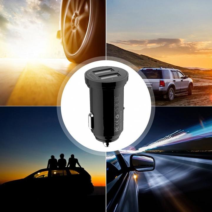 Productafbeelding Techly Mini-autolader 2 USB-A-poorten 1