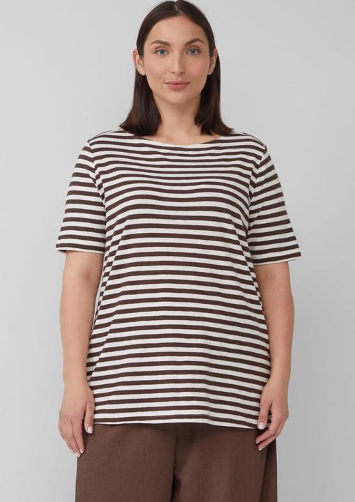 Produktbild S.Oliver T-Shirt Gestreiftes T-Shirt mit Flammgarnstruktur (44)
