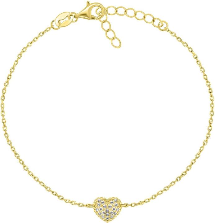 Brilio Silver - Romantic gilded bracelet with heart BR11AY