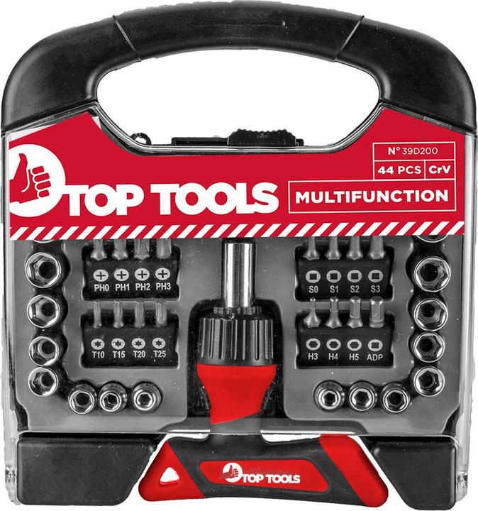 Actual product image TOP screwdriver bits with handle 44 pcs (39D200)