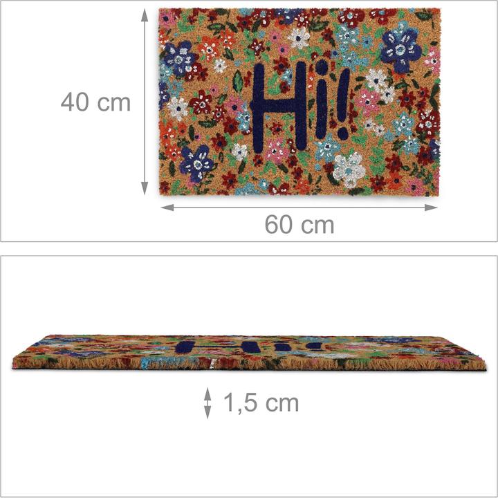 Actual product image Relaxdays Doormat (60 x 40 x 1.5 cm)