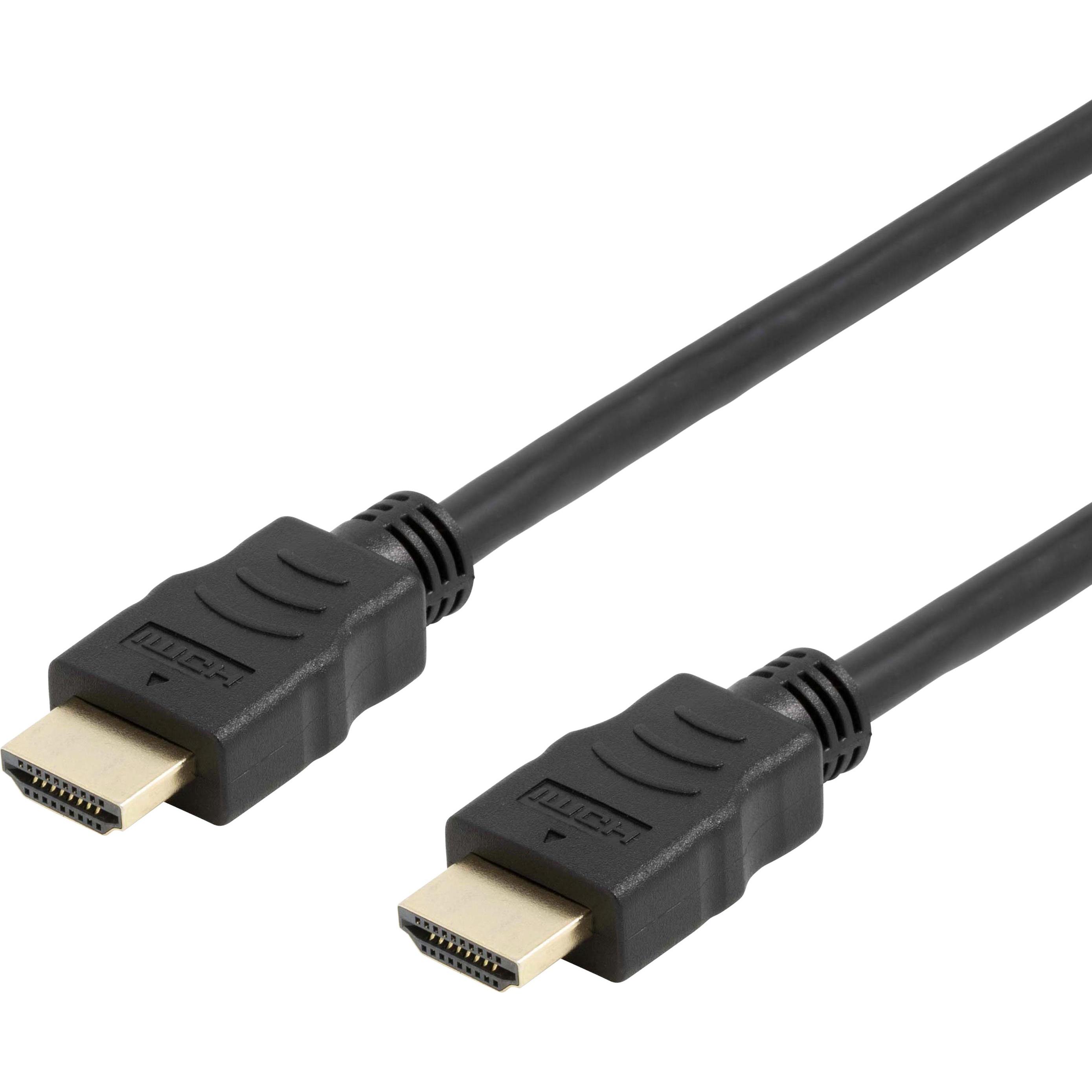 Deltaco flexible HDMI cable 4K UltraHD in 60Hz 3m black (3 m, HDMI), Video Kabel