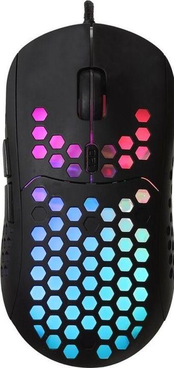 Art optische muis voor gamers 6400DPI USB RGB AM-99 ultra licht (Bedraad)