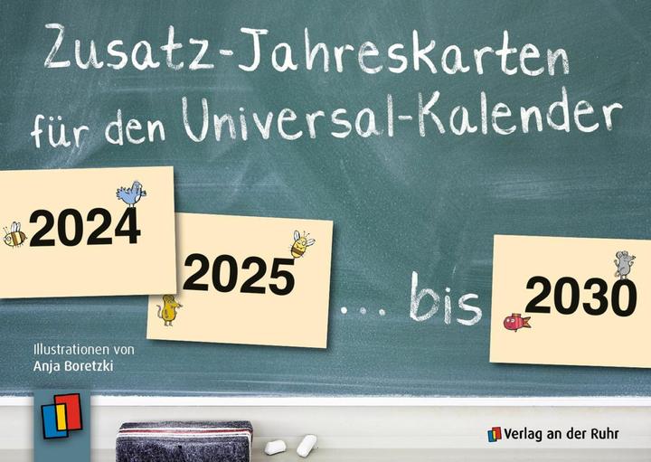 Zusatz-Jahreskarten 2024 – 2030 für den Universal-Kalender (Deutsch)