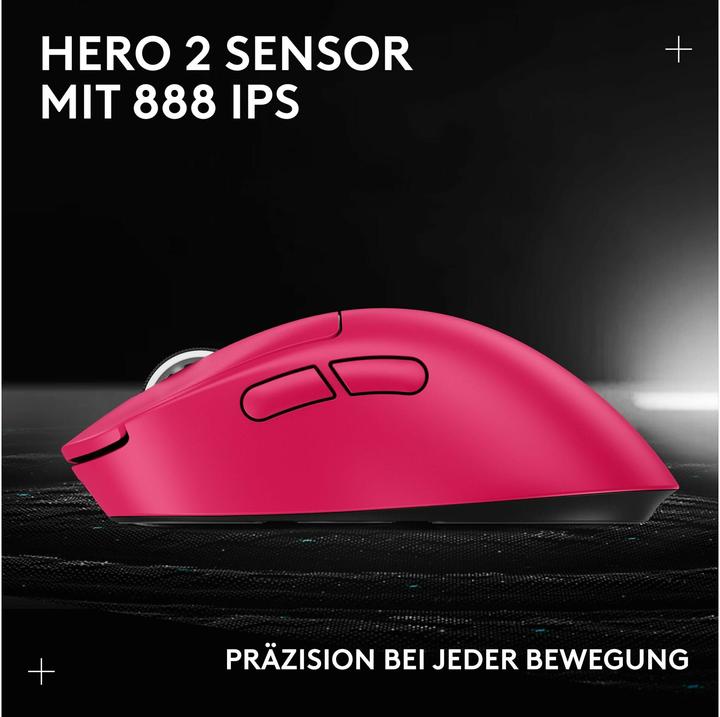 Actual product image Logitech PRO X SUPERL 2 DEX-PINK-EER2-933 (Cable, Wireless)