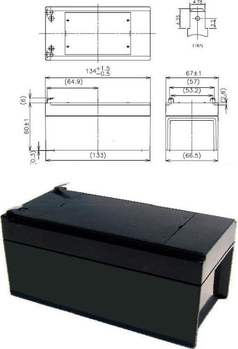 Produktbild AccuCell Akku passend für FERM Akku Florin, FTHTB-12V, HGA1002, 0412-07, FTHT-12V (12 V)