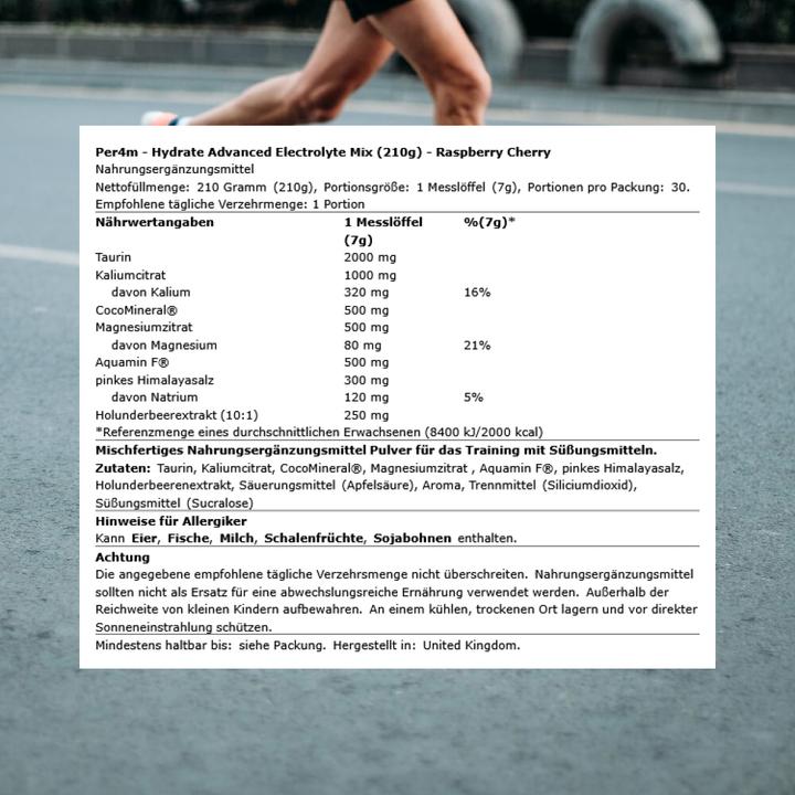 Actual product image Per4m Hydrate Advanced Electrolyte Mix (Cherry, Raspberry)