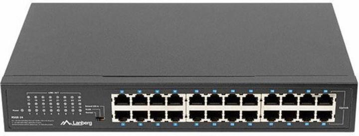 Produktbild Lanberg RSGE-24 Netzwerk-Switch Unmanaged Gigabit Ethernet (10/100/1000) 1U (24 Ports)