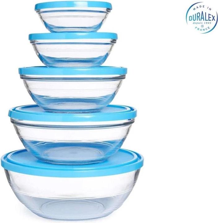 Actual product image Duralex 20.5cm transparent bowl with freshbox lid