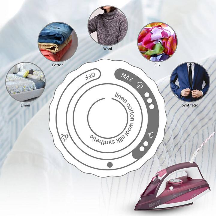 Productafbeelding Clatronic DB 3705 Stoomstrijkijzer 2600W Keramische Zool Wit-Rood (2600 W, 120 g/min)