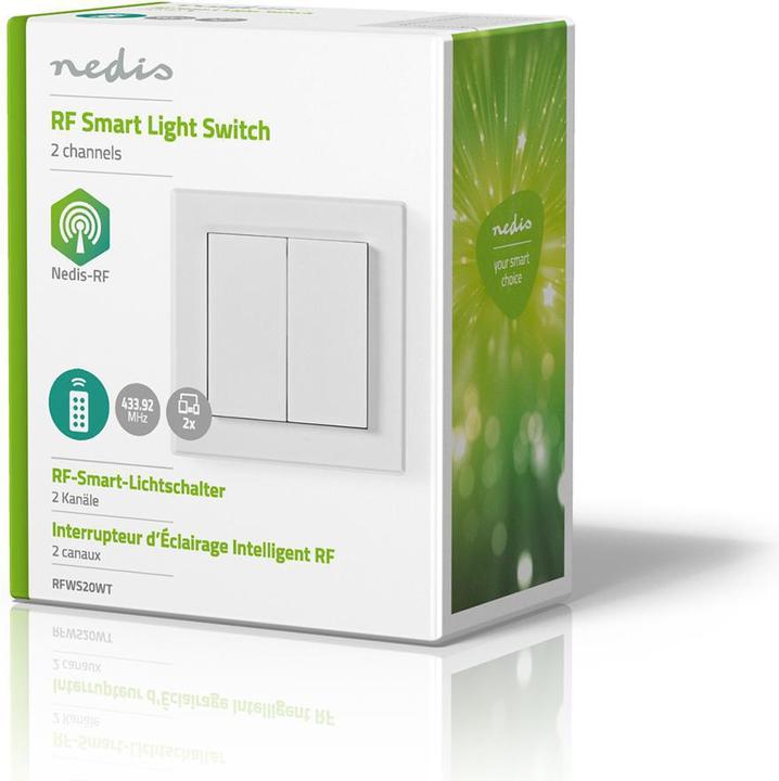 Produktbild Nedis RF-Lichtschalter Doppel Weiss