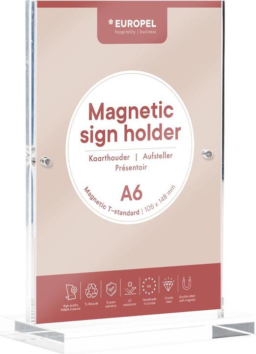 Immagine prodotto Europel Supporto da tavolo LUXE, DIN A6 verticale, diritto (A6)