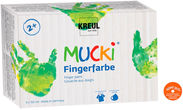 Kreul MUCKI peinture au doigt (Multicolore, 900 ml)