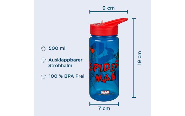 Produktbild Scooli Trinkflasche Spiderman 500 ml, Blau/Rot, Material (0.50 l)