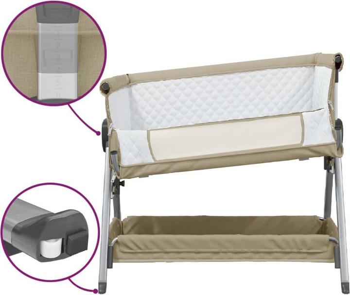 Image du produit vidaXL Babybett mit Matratze (83 x 50 cm)